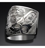 CUSTOM ORDER  2" Silver Orca Pod Bracelet