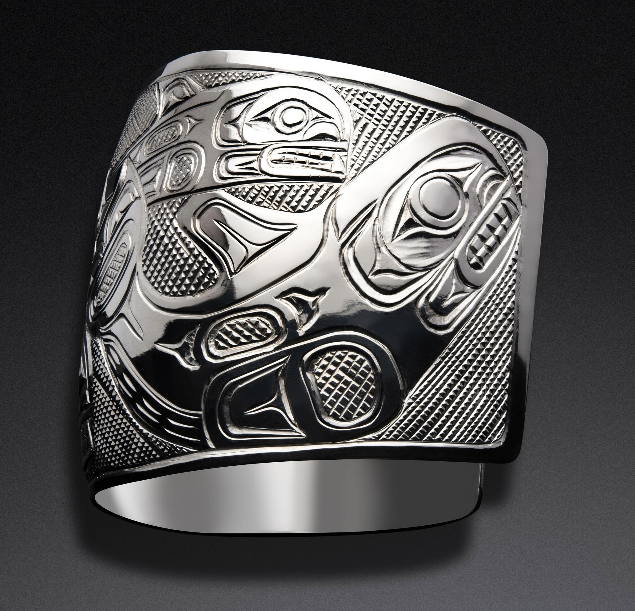 SOLD  2" Silver Orca Pod Bracelet