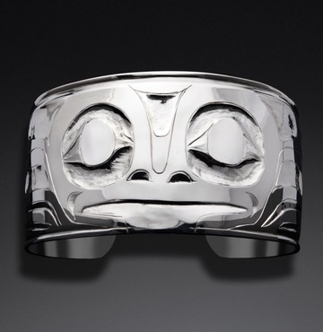 1 1/2" Haida Frog Bracelet by Alvin Adkins