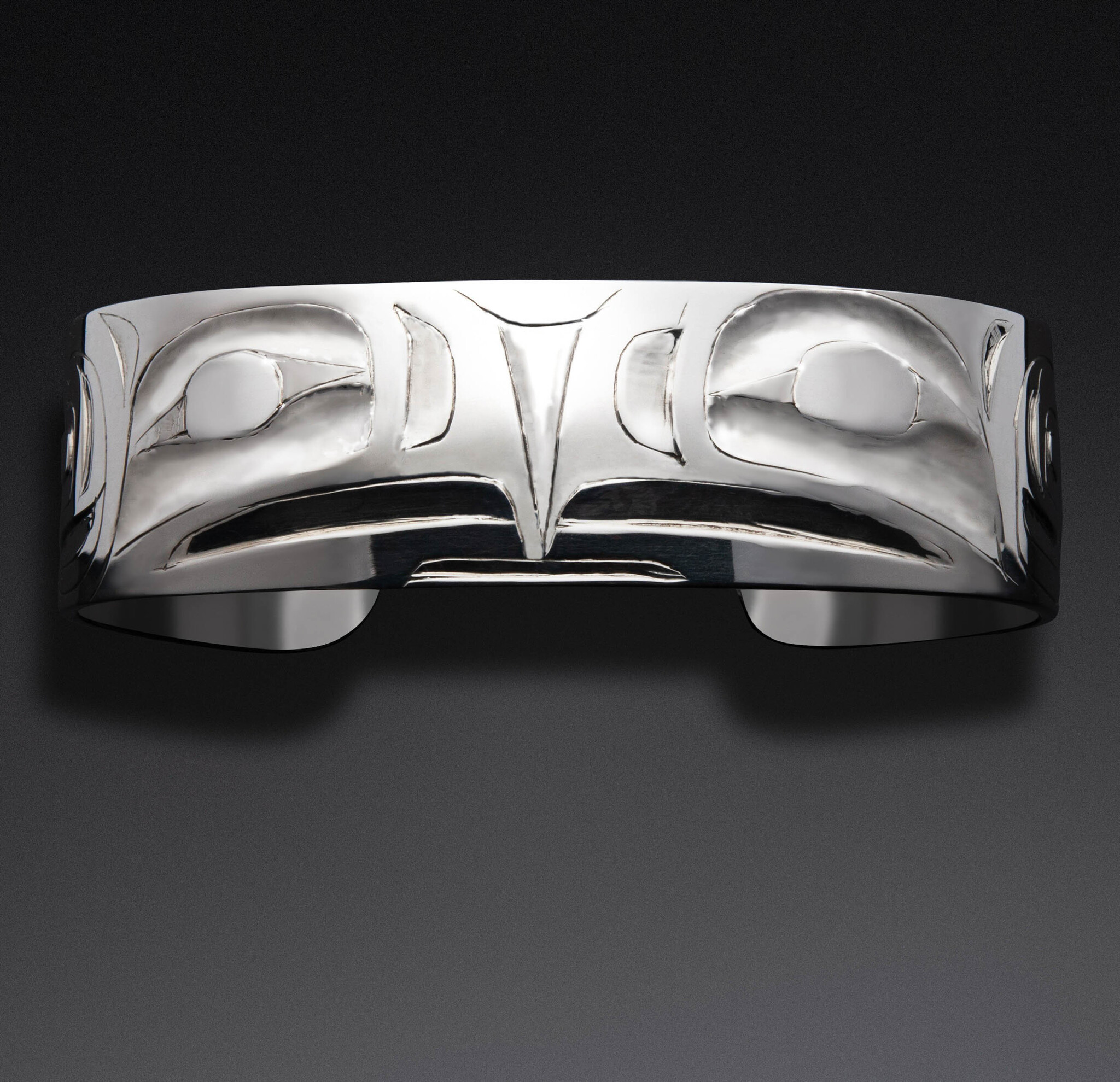 3/4" Haida Two Eagles Bracelet by Alvin Adkins
