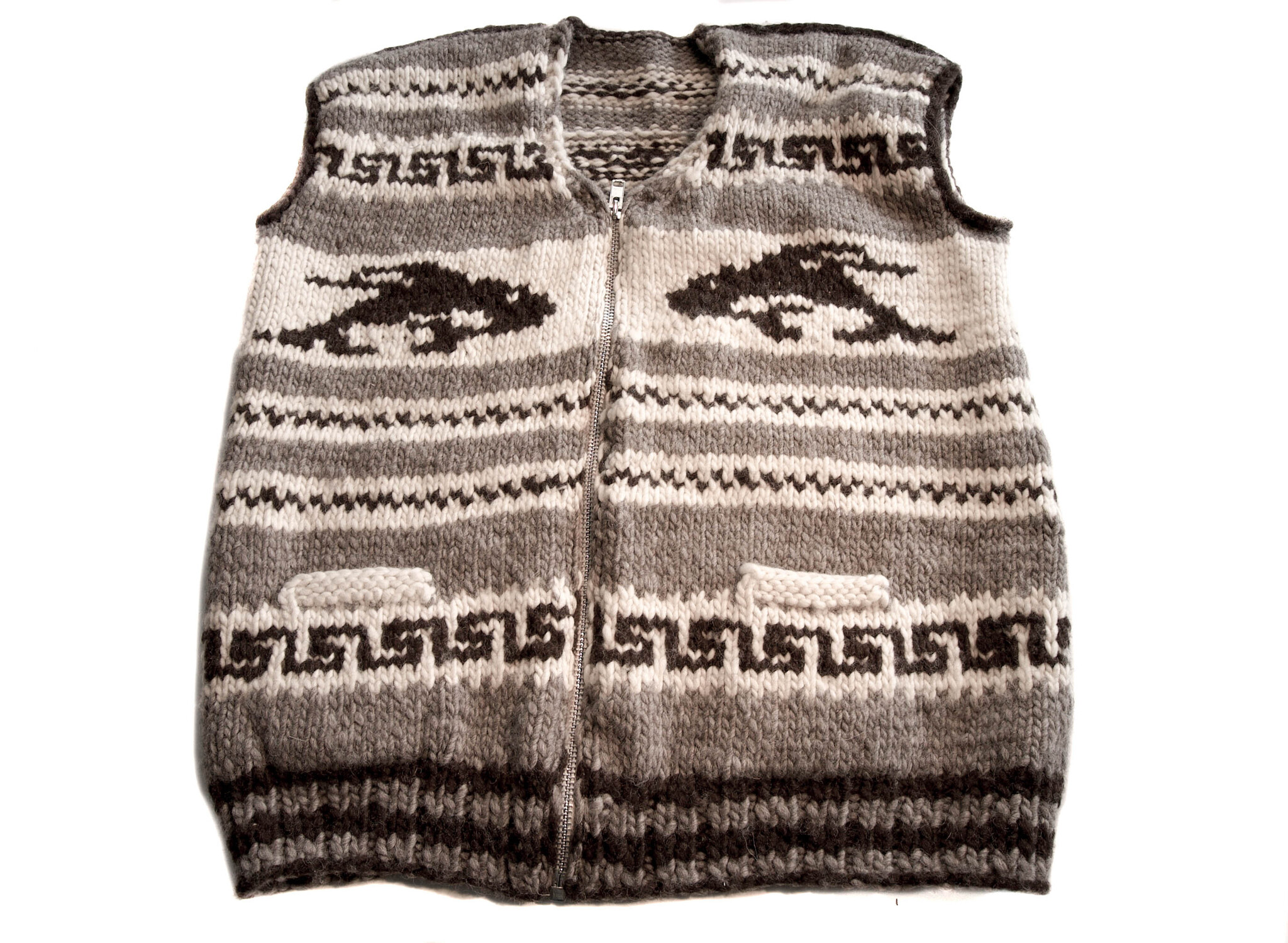 Cowichan Vest XXL Killer Whale design