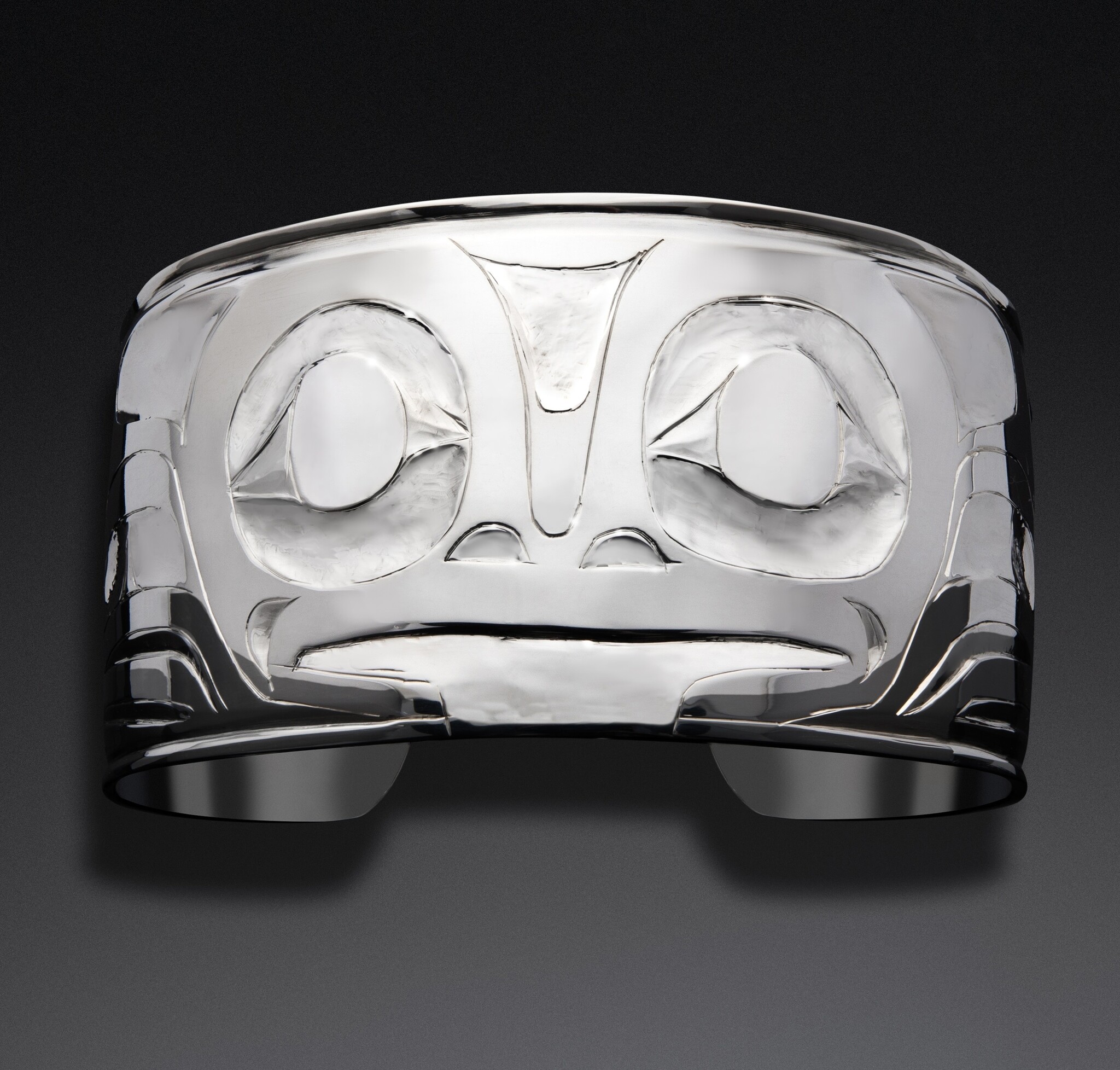 1 1/2" Haida Frog Bracelet by Alvin Adkins