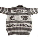 Cowichan Sweater L / XL  Killer Whale and Wave design