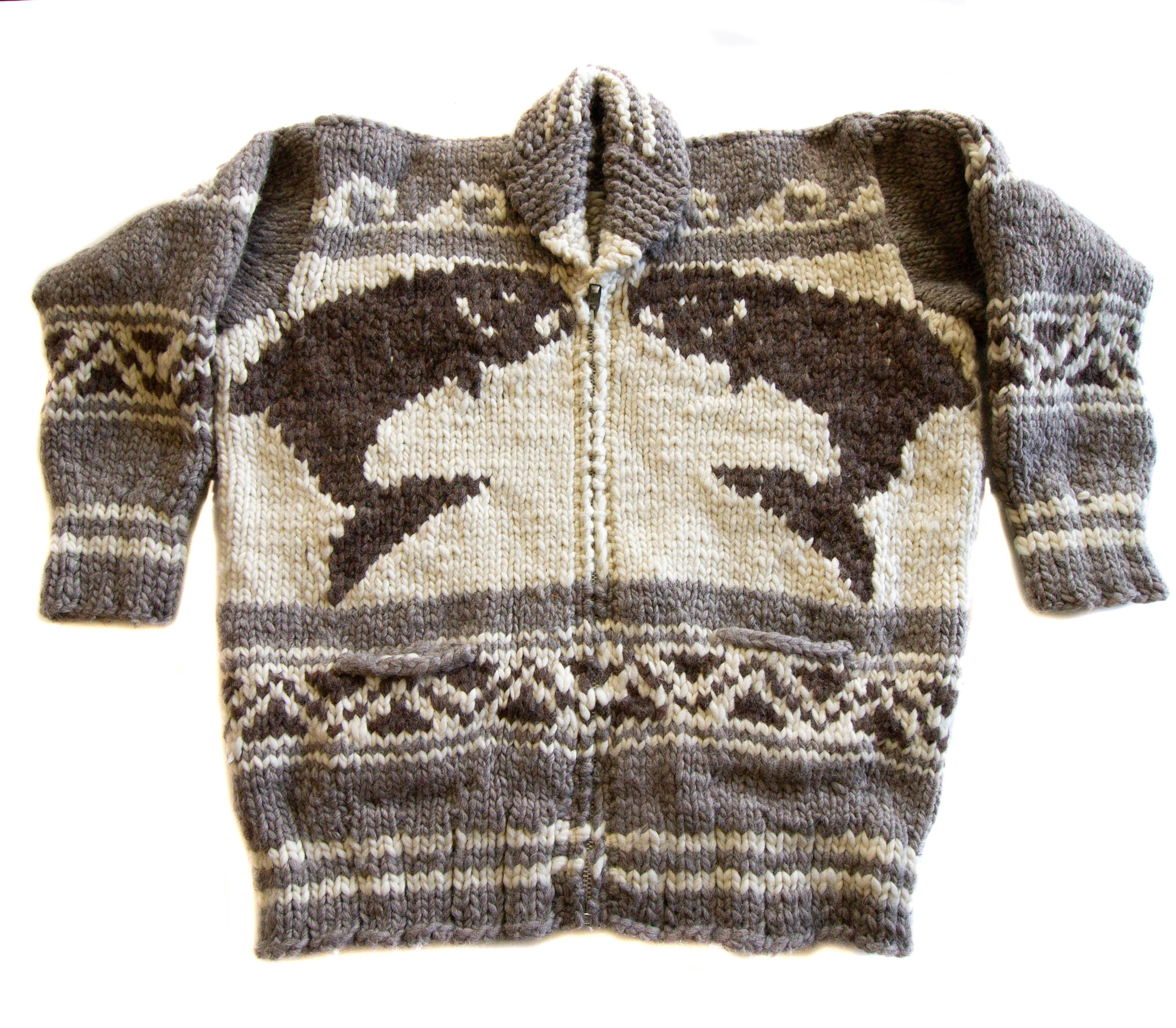 Cowichan sweater XXL Whale Design