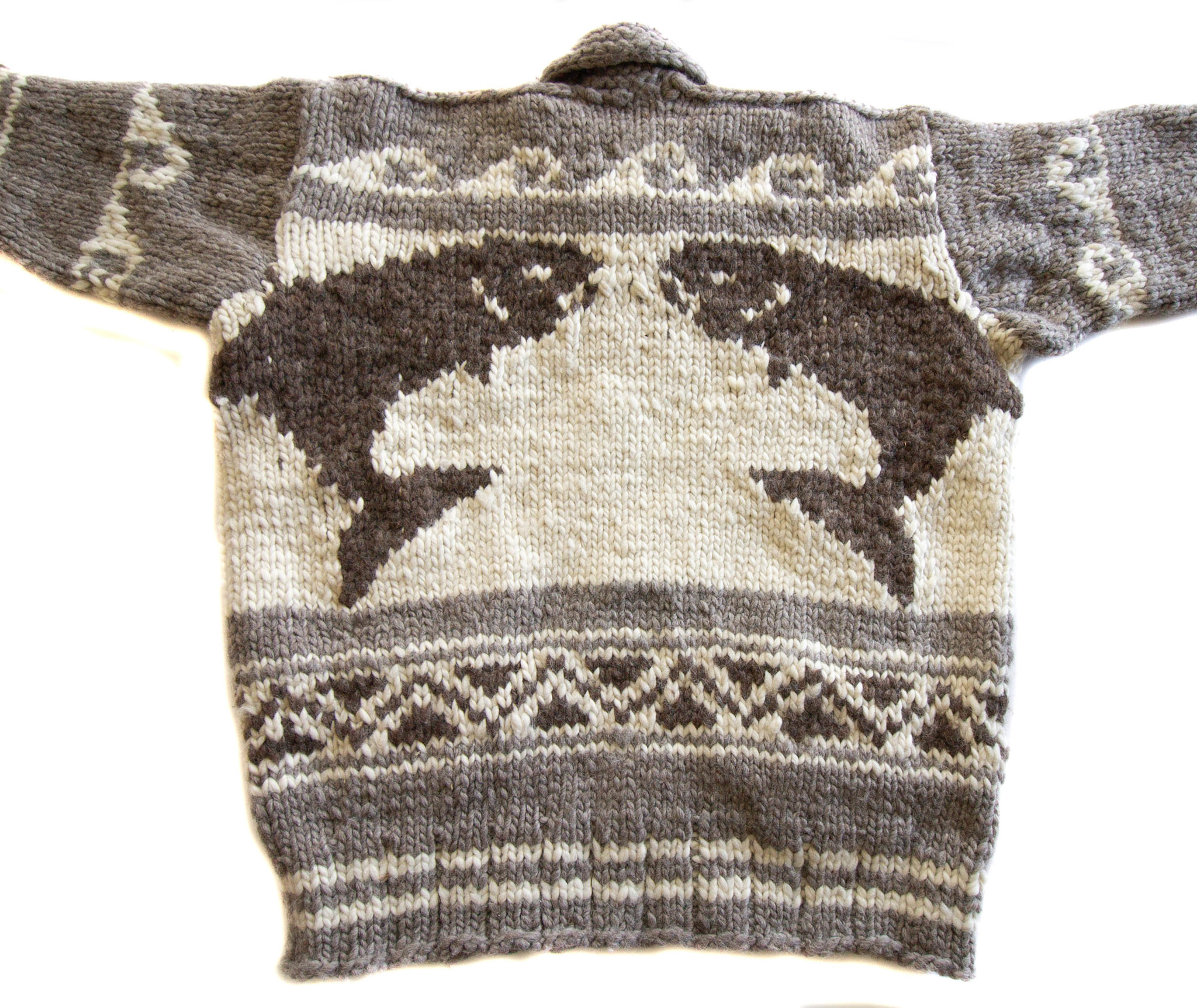 Cowichan sweater XXL Whale Design