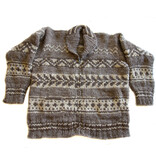 L / XL Geometric Cowichan Sweater