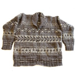 L / XL Geometric Cowichan Sweater