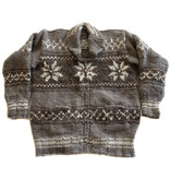 L / XL Cowichan Sweater Snowflake Design