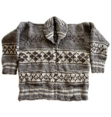 Cowichan Sweater Geometric Design L / XL