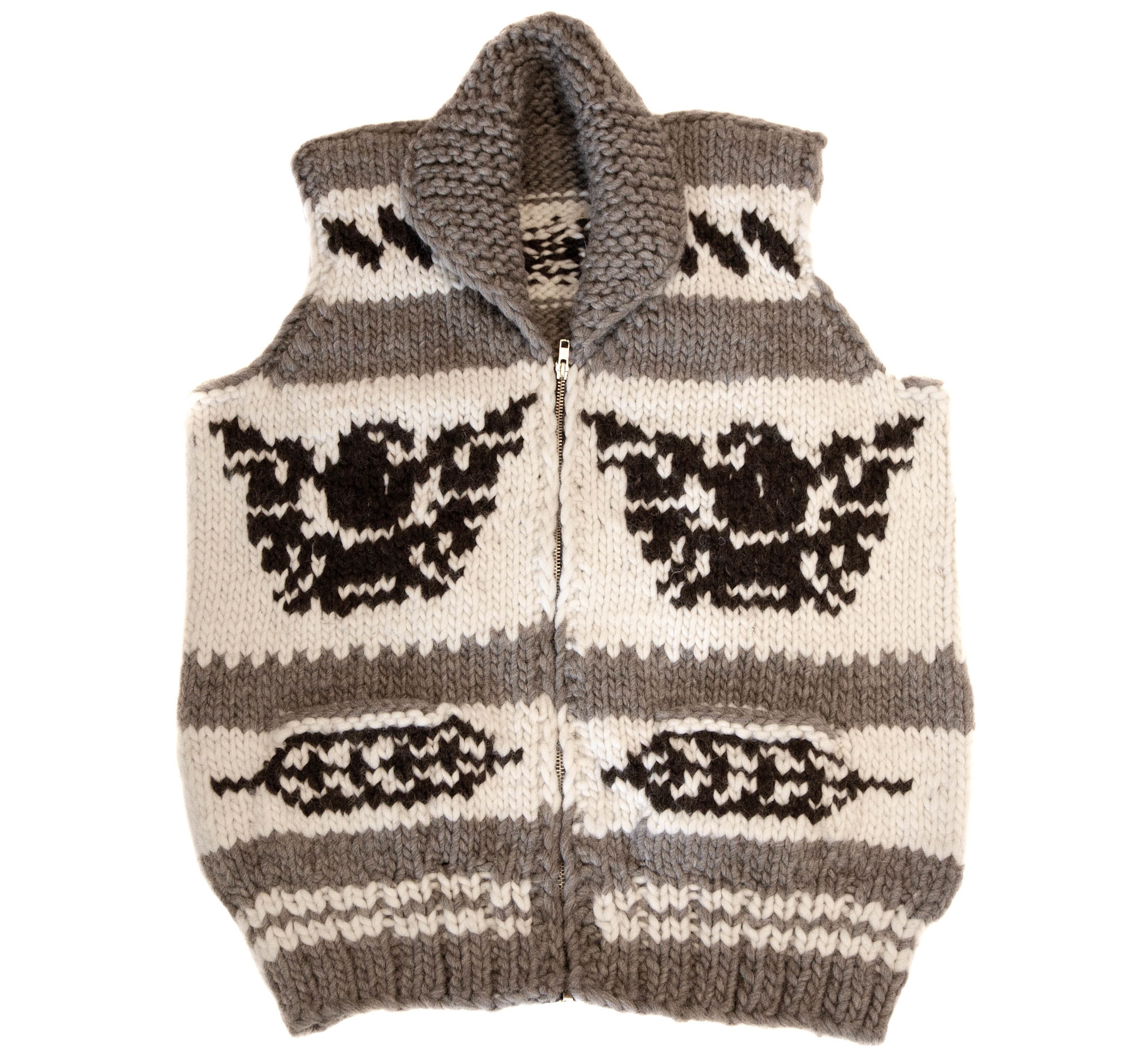 Cowichan Vest M/L  Eagle and Feather Design