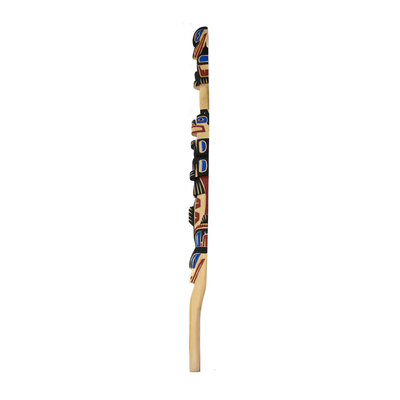 Coast Salish Talking Stick  - Raven, Bear, Salmon, Serpent