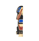 Coast Salish Talking Stick  - Raven, Bear, Salmon, Serpent