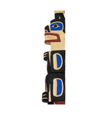 Coast Salish Talking Stick  - Raven, Bear, Salmon, Serpent