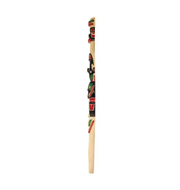 Coast Salish Talking Stick  - Eagle, Orca, Raven, Serpent