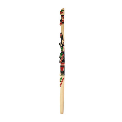 Coast Salish Talking Stick  - Eagle, Orca, Raven, Serpent