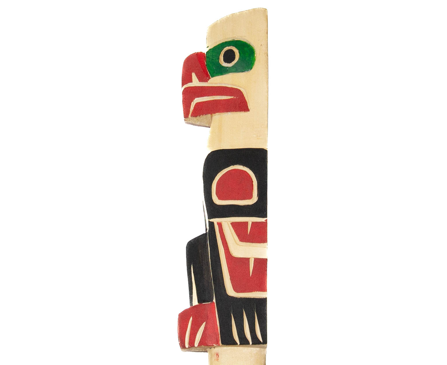 Coast Salish Talking Stick  - Eagle, Orca, Raven, Serpent