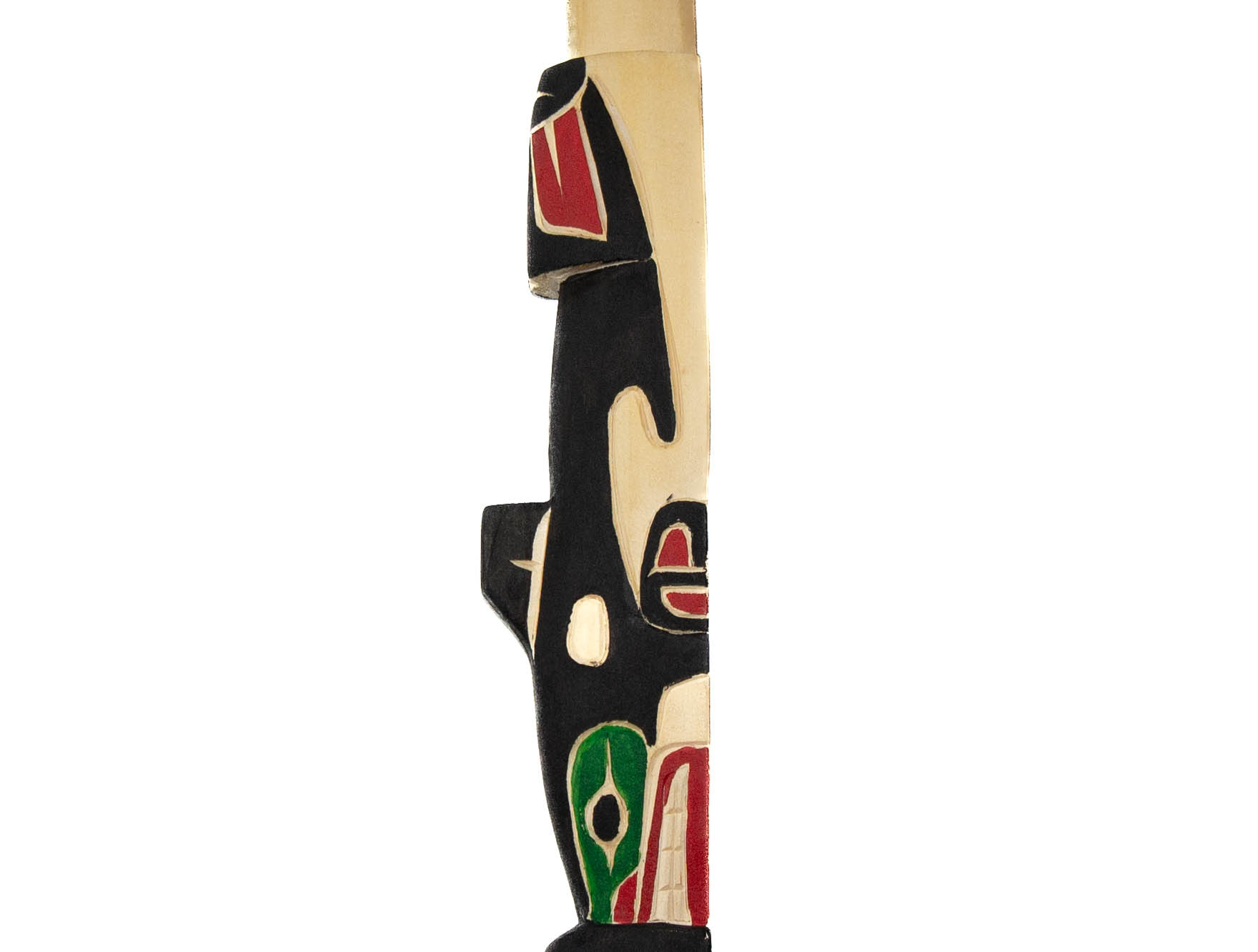 Coast Salish Talking Stick  - Eagle, Orca, Raven, Serpent