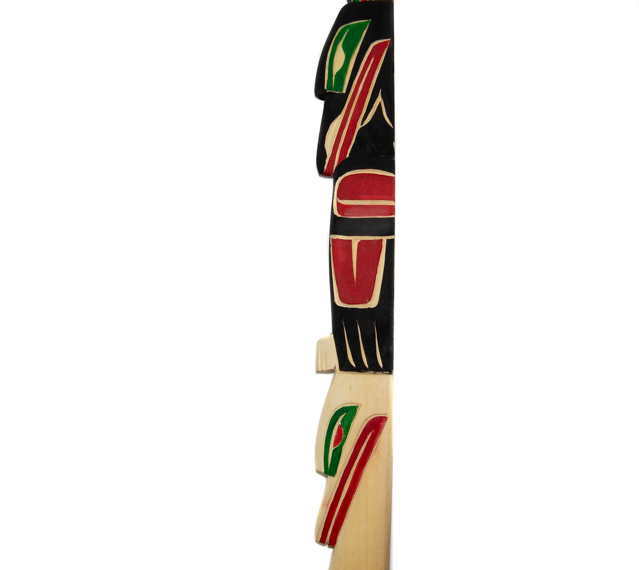 Coast Salish Talking Stick  - Eagle, Orca, Raven, Serpent