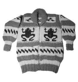 Large Cowichan Sweater Frog Design
