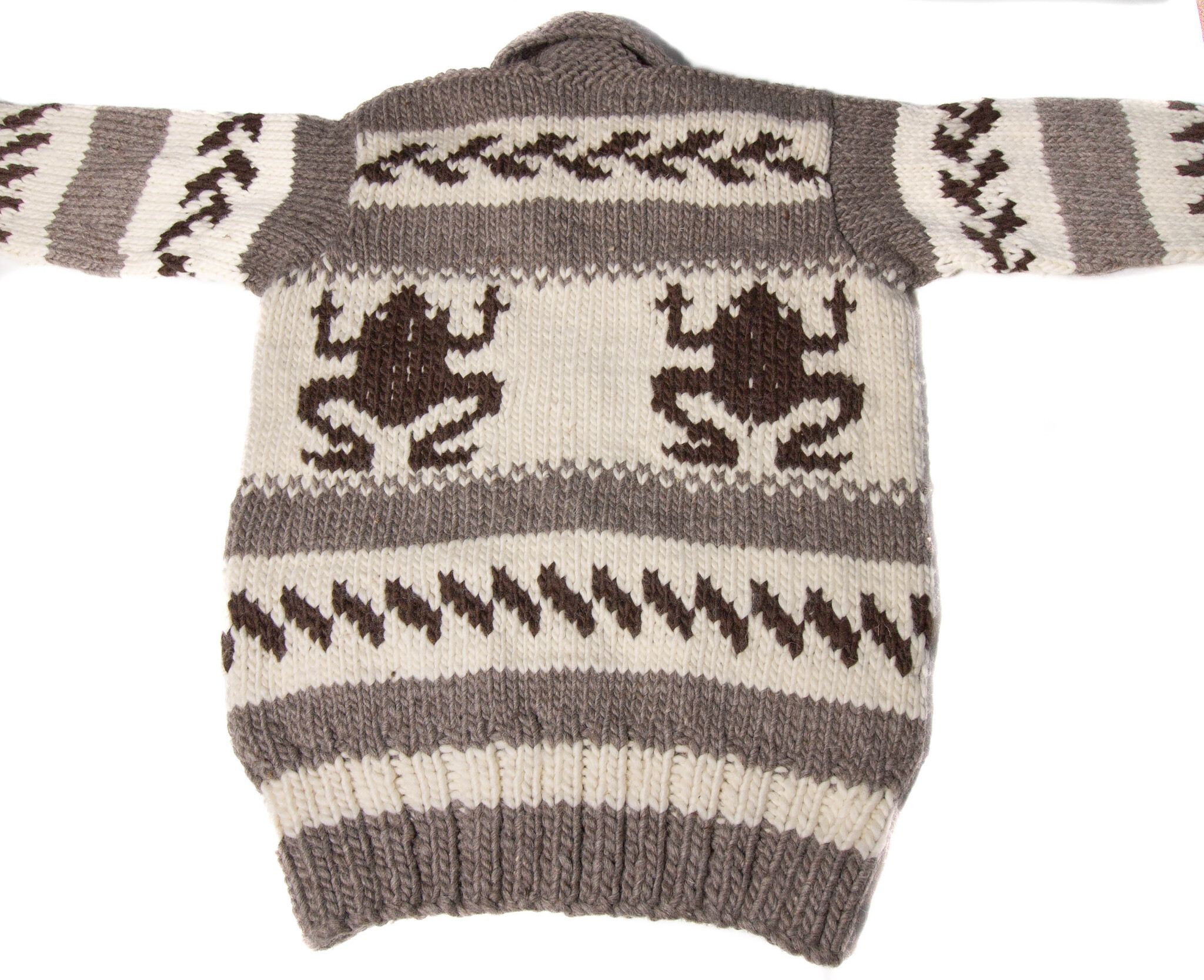 Large Cowichan Sweater Frog Design