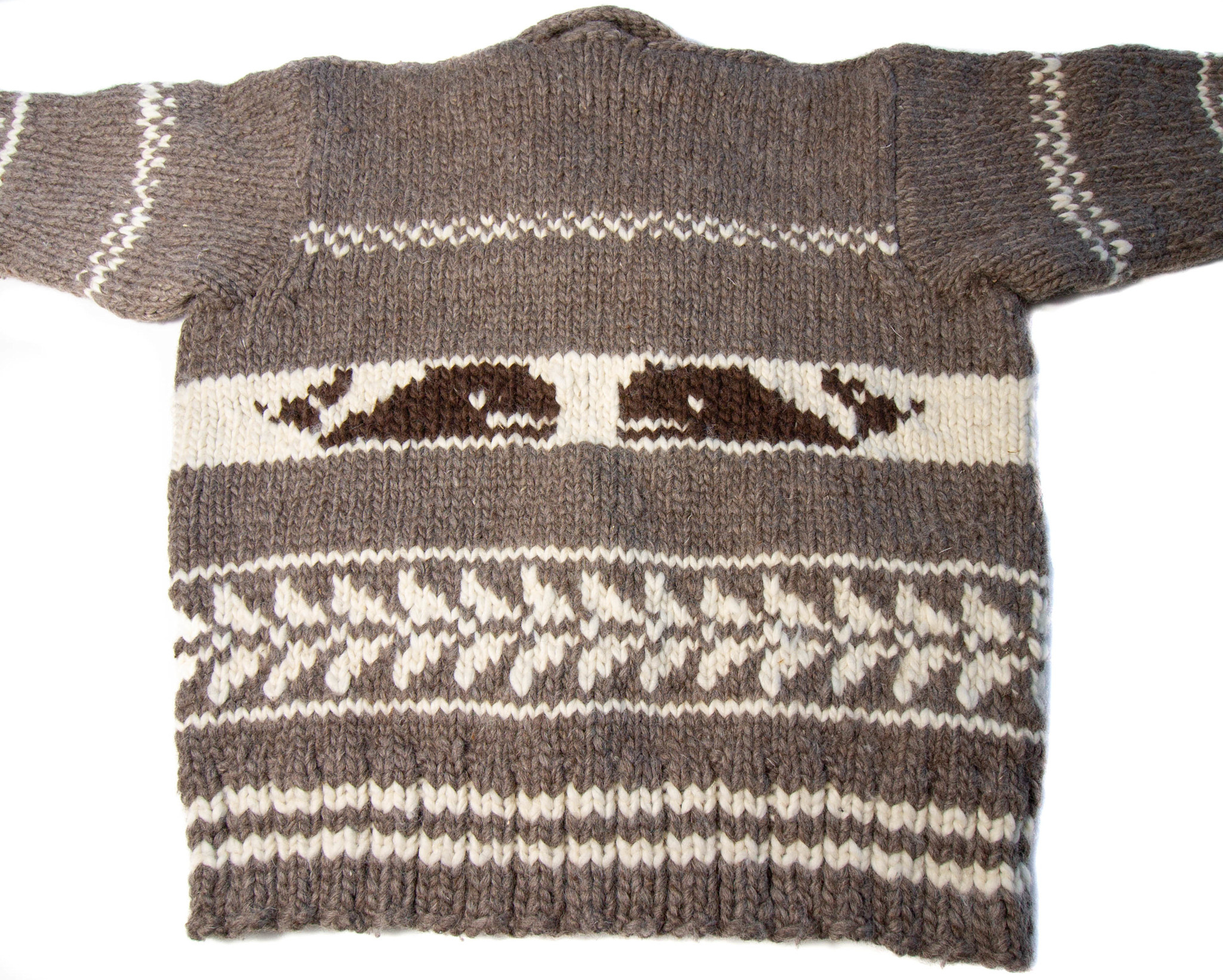 Cowichan Sweater L Killer Whale