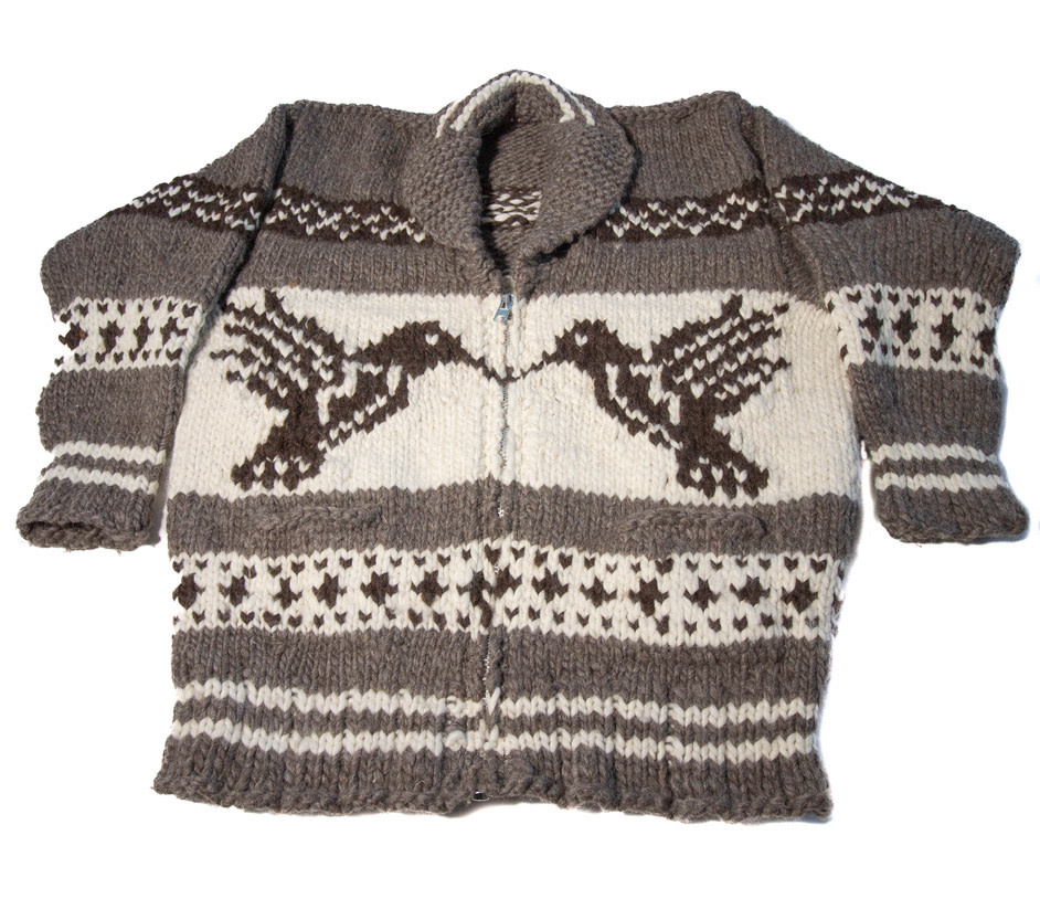 Cowichan Hummingbird Sweater L