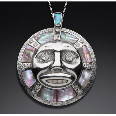 Sun & Moon Repousse Pendant