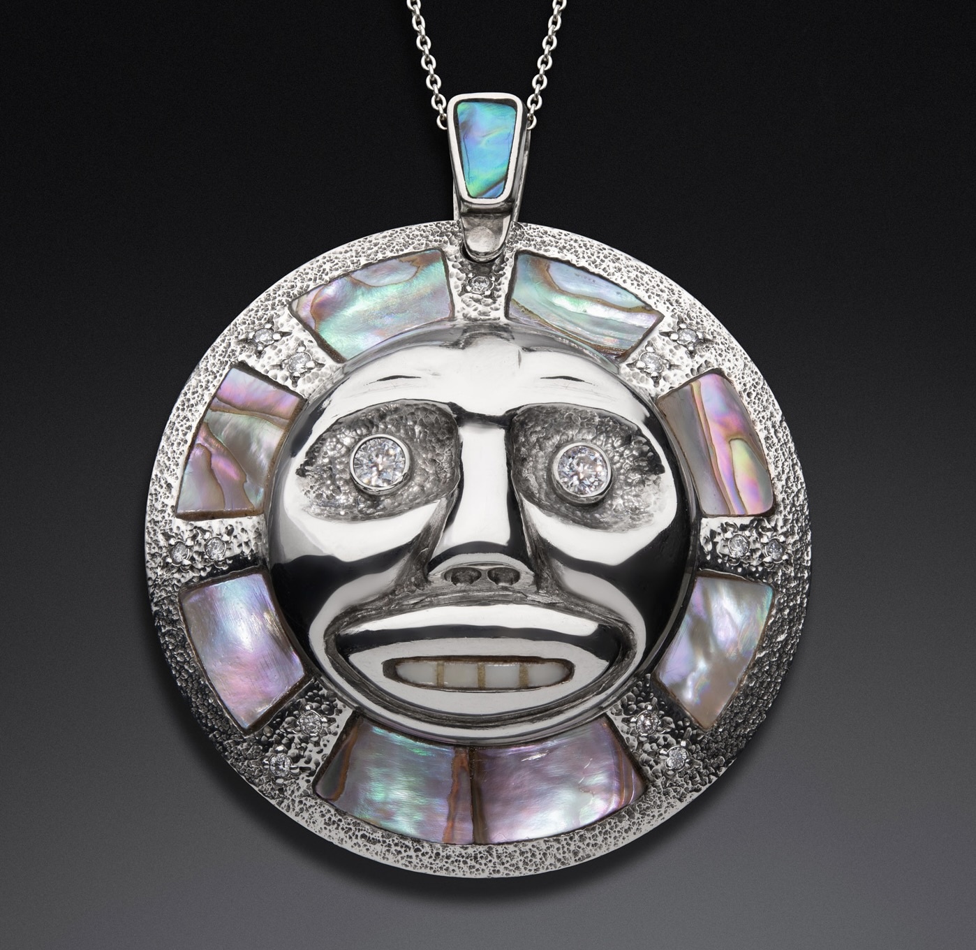 Sun & Moon Repousse Pendant