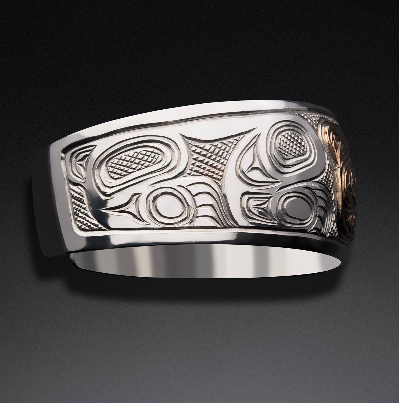 Silver and Gold Bear Bracelet