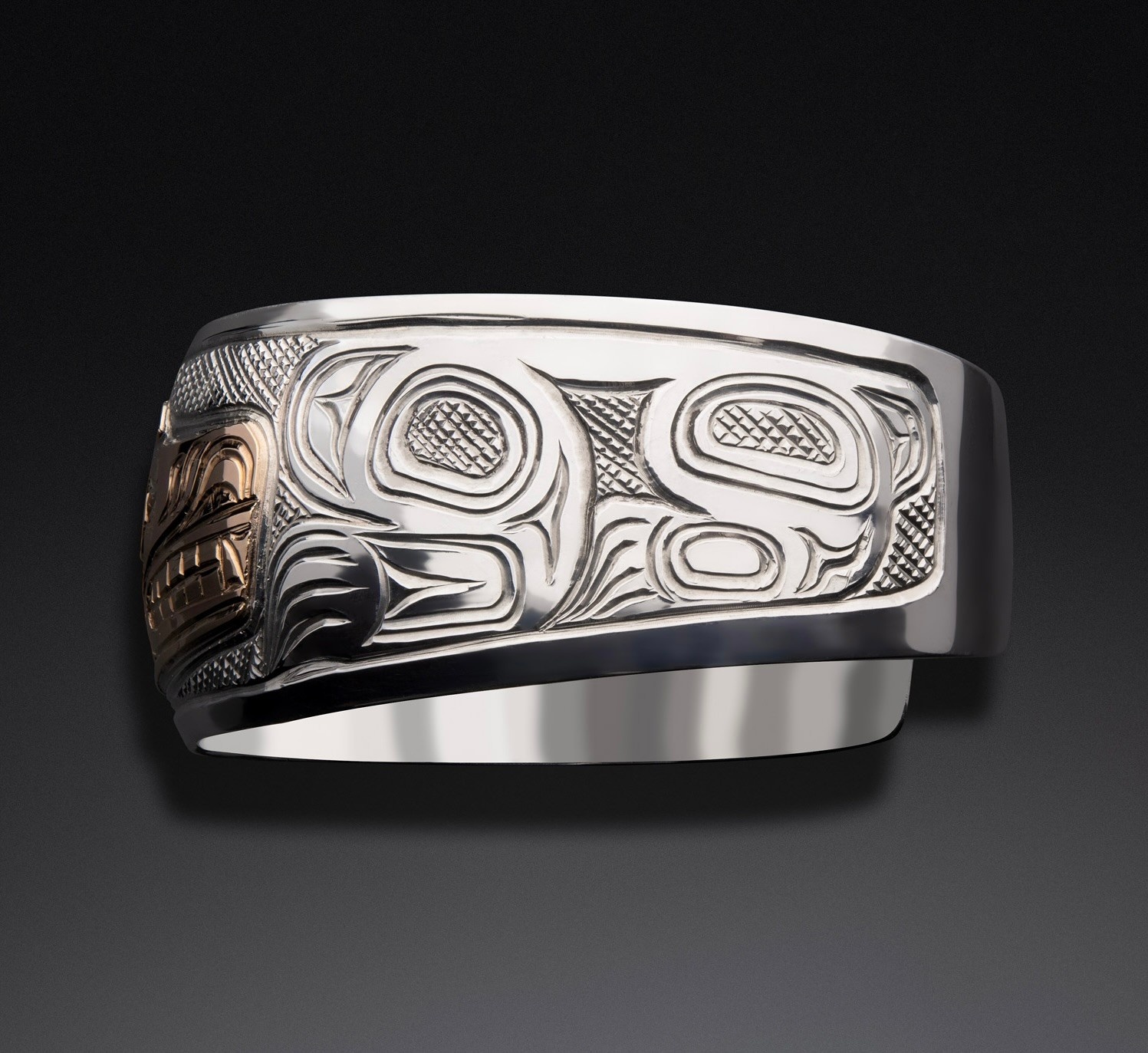 Silver and Gold Bear Bracelet