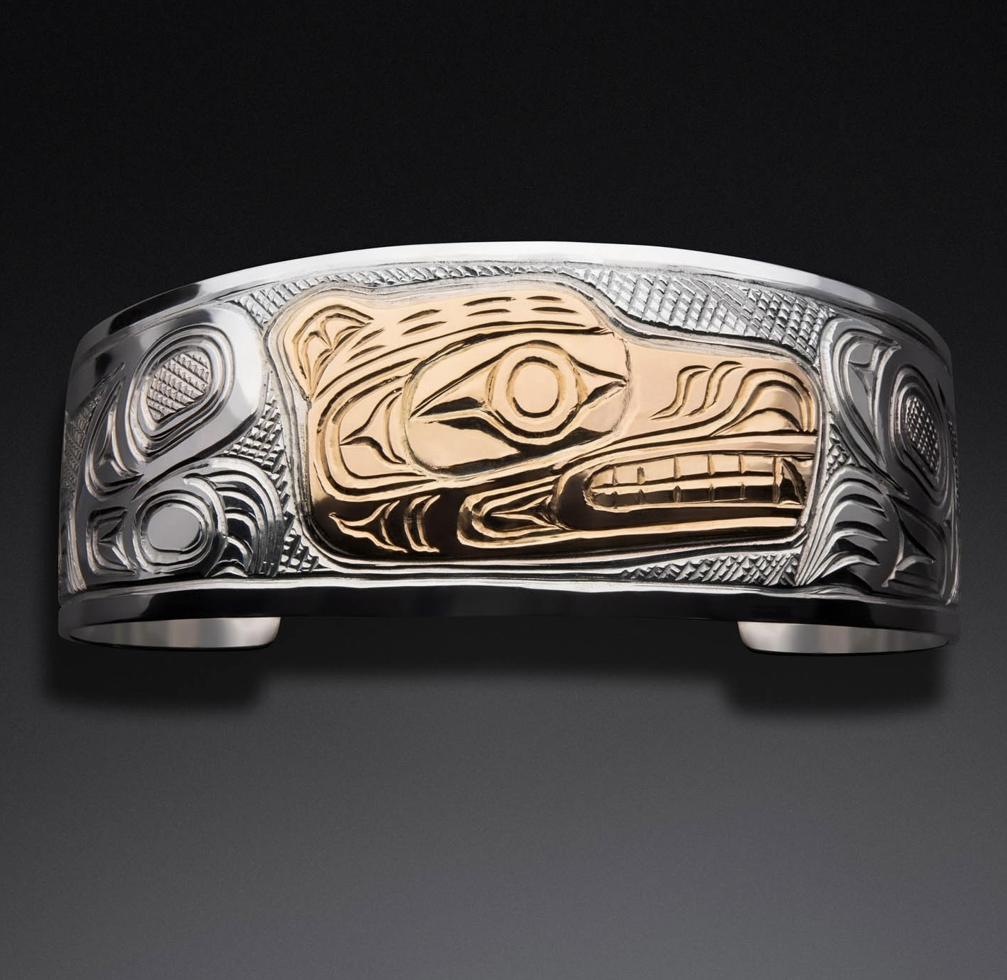 Silver and Gold Bear Bracelet