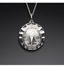 Small Eagle / Sun Repousse Pendant