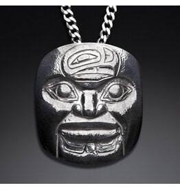 Large Repousse Eagle Warrior Pendant