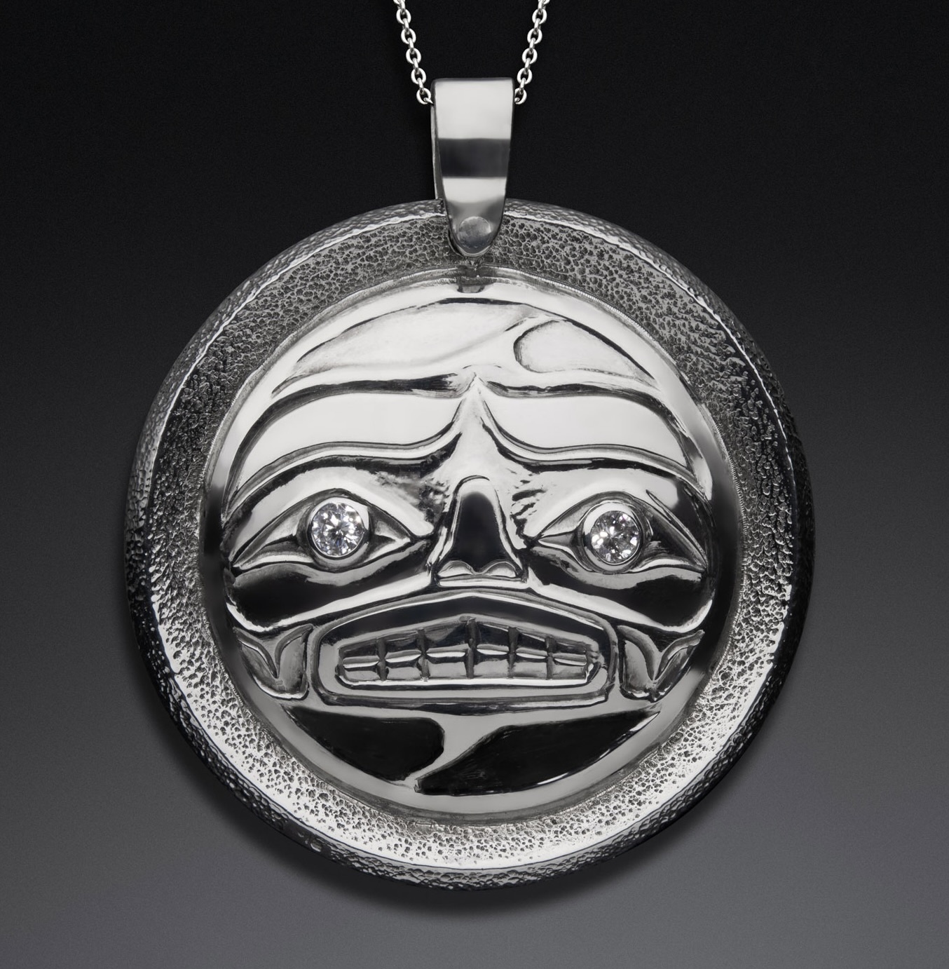 Sun & Moon Repousse Pendant