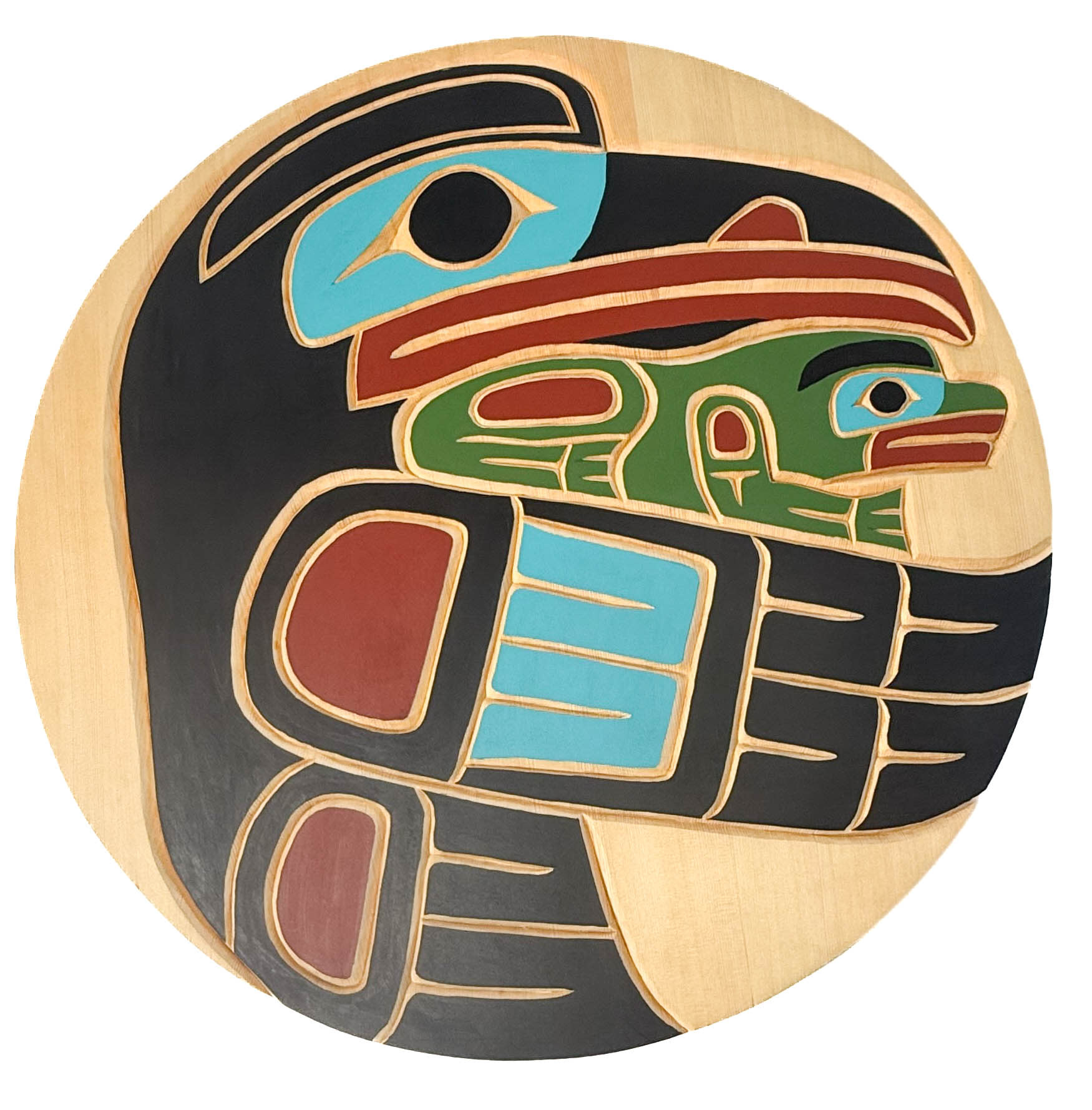Coast Salish Raven Panel by C. Mathias