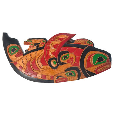 24" Salmon Plaque by George Matilpi