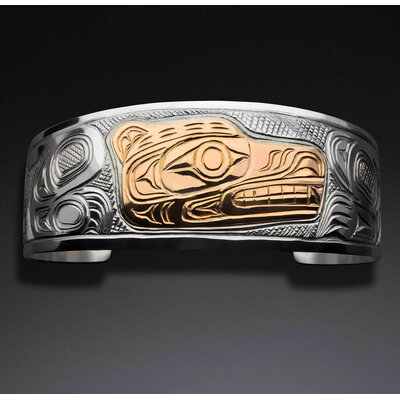 Silver and Gold Bear Bracelet