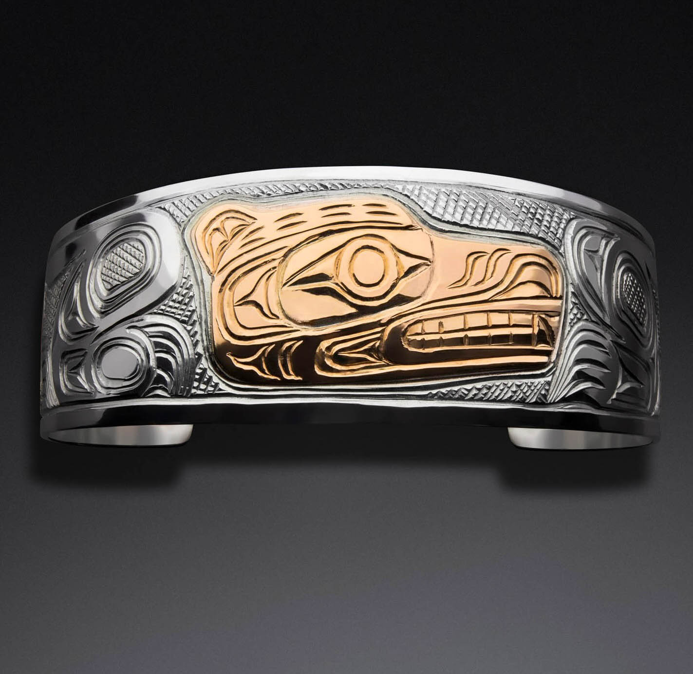 Silver and Gold Bear Bracelet