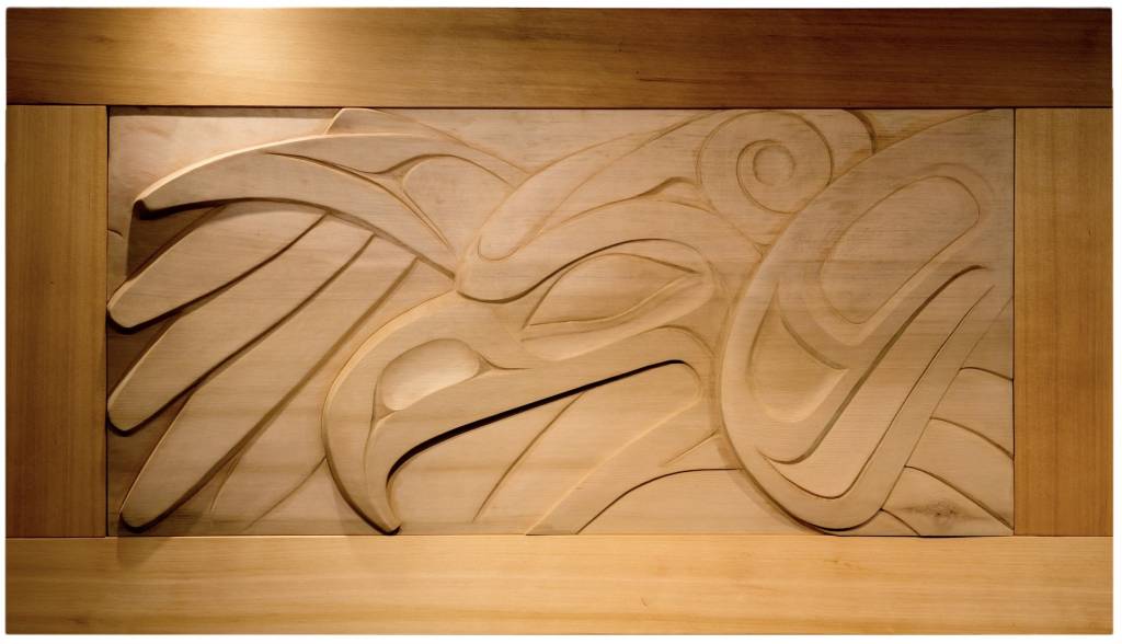 SOLD  Indigenous Cedar Thunderbird Wall Panel