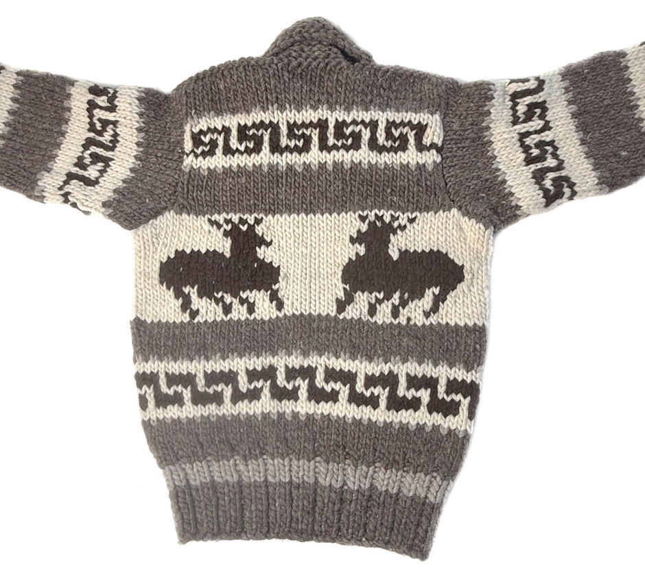 Cowichan Sweater Small Deer Design