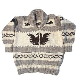 XL Cowichan Sweater Thunderbird and Orca