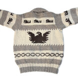 XL Cowichan Sweater Thunderbird and Orca