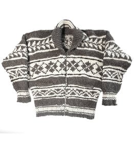 Cowichan Sweater Geometric Design XXL