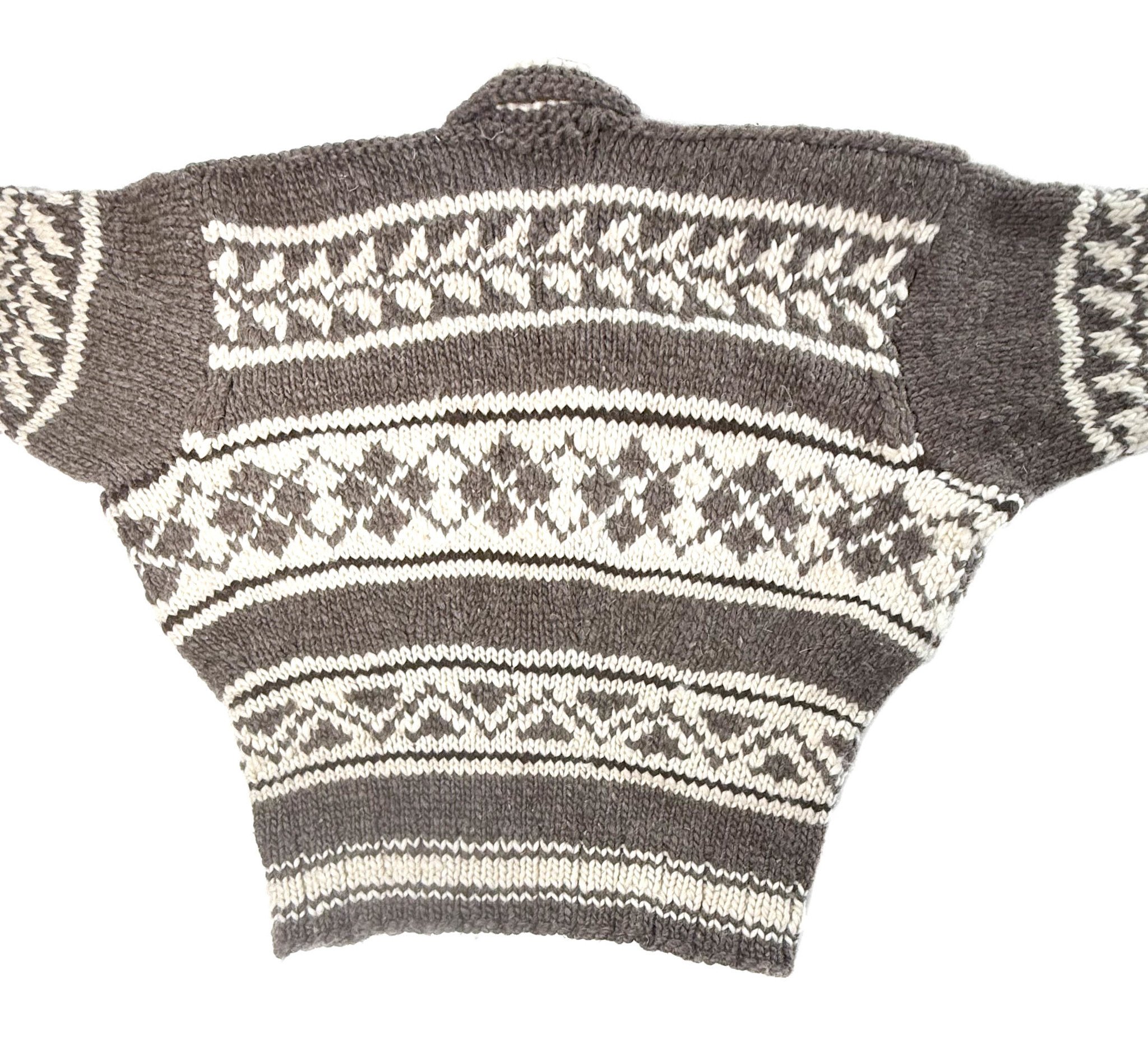 Cowichan Sweater Geometric Design XXL