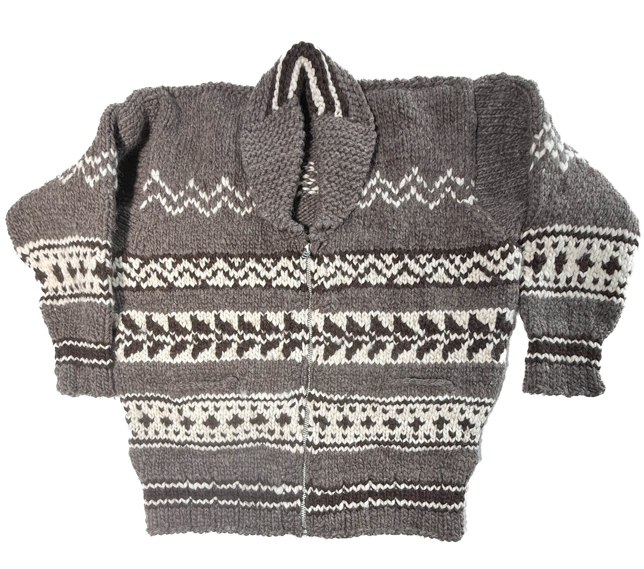 Geometric Cowichan Sweater XXL