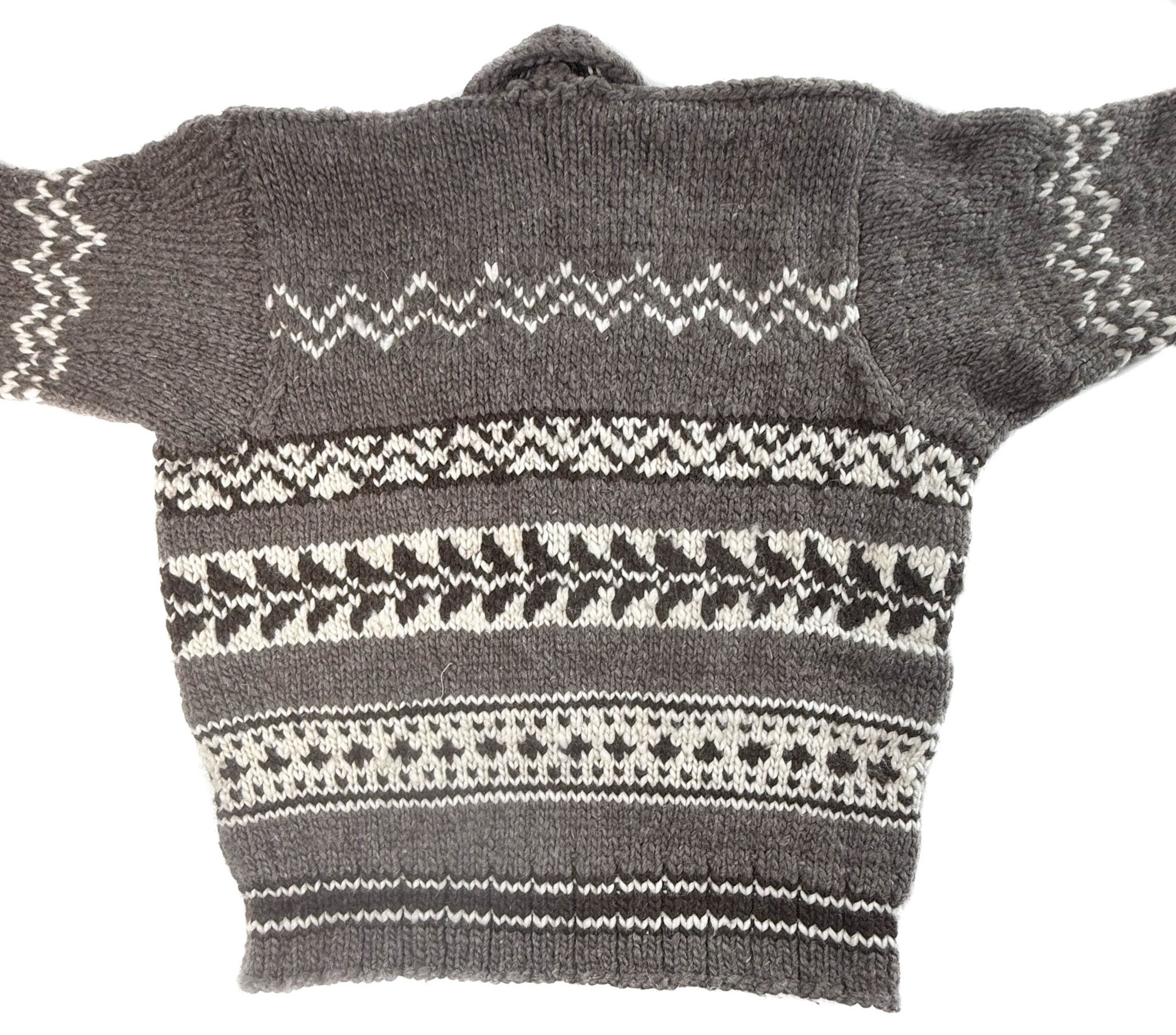 Geometric Cowichan Sweater XXL