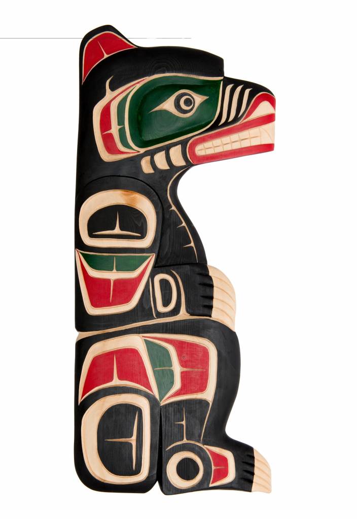 SOLD  Indigenous Carved Bear Plaque