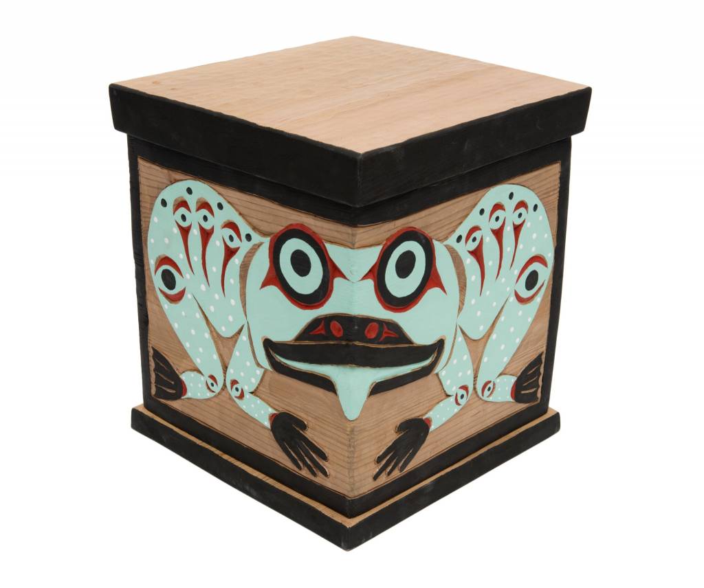 Coast Salish Raven and Sun / Frog Box