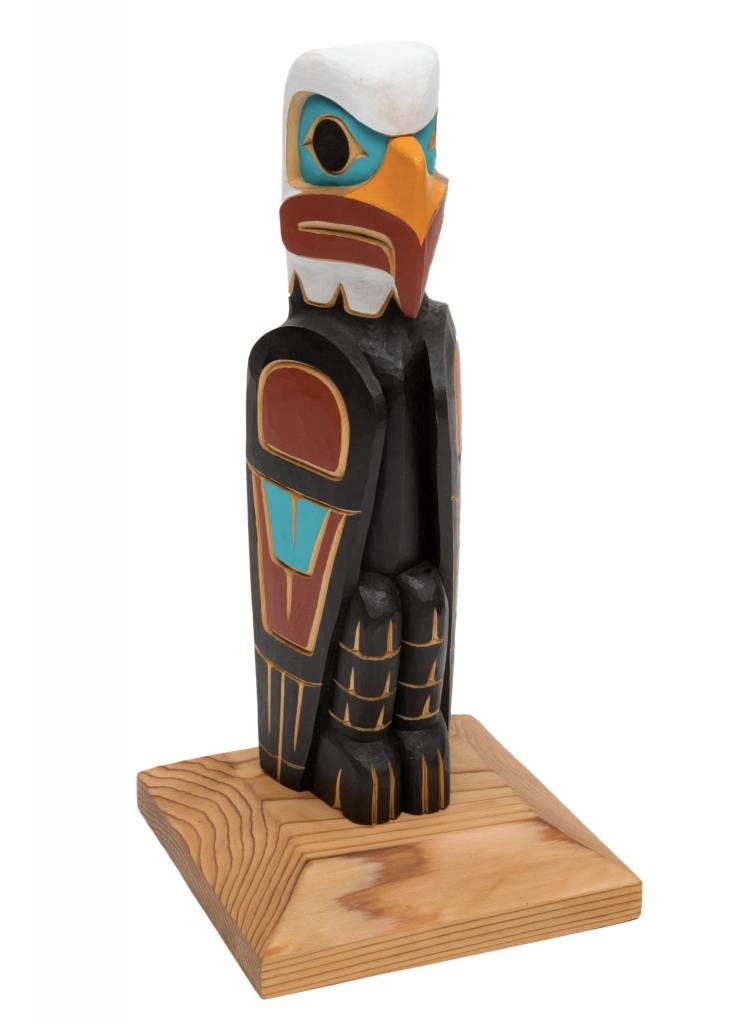 CUSTOM ORDER  Eagle Model Totem Pole  (Coast Salish)