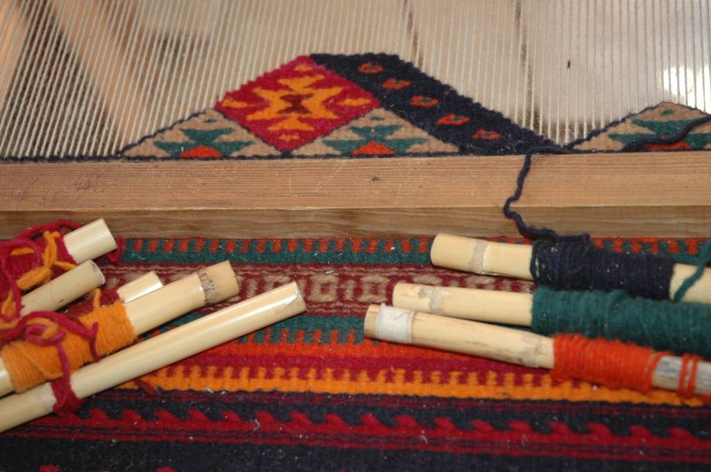 Rug Hand Woven by the Mendoza Family (Zapotec).